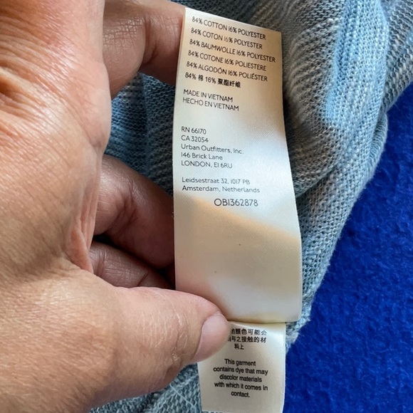 Free People Laguna White Indigo Wrap Top Size L, NWT - Picture 14 of 14